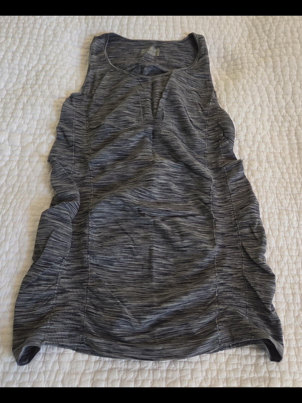 Athleta Gray Space-Dye Workout Tank Top